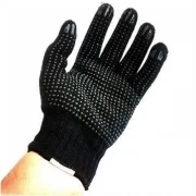 Luva de Algodao 4 Fios C/ Pigmento Preto Super Safety