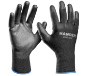 Luva de Pu Handex Hand Tatil Preta Luva de Pu Handex Hand Tatil Preta