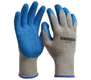 Luva Fios Poliester Algodao Azul Hand Grip