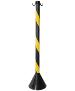 Pedestal Zebrado Preto Amarelo em Pvc