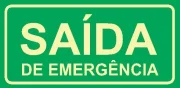 Placa Fotoluminescente Saida Emergencia 120X240Mm