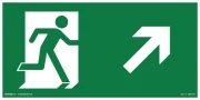 Placa Fotoluminescente Seta Sobe P/ Direita S4 120X240Mm