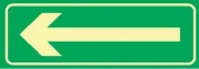 Placa Fotoluminescente Pvc 7X20 CM Seta Direcao Universal