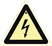 Placa Fotoluminescente A5 Risco Choque Eletrico 200X200Mm