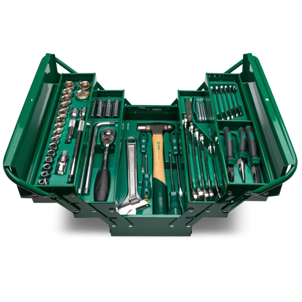 a Caixa de Ferramentas Sanfonada 5 Gavetas com 70 Peças - Sata St95104A70-6