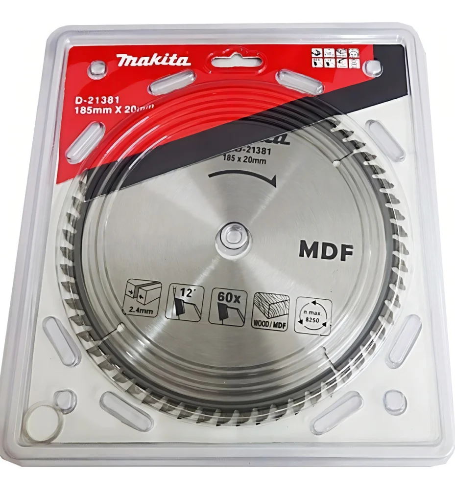 a Serra Circular Videa Makita 185 X 20 MM 60 Dentes Foi Desenvolvida Especialmente para Cortes Finos