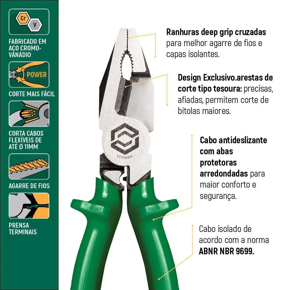 Alicate Corte Tesoura 8 St72504L Sata