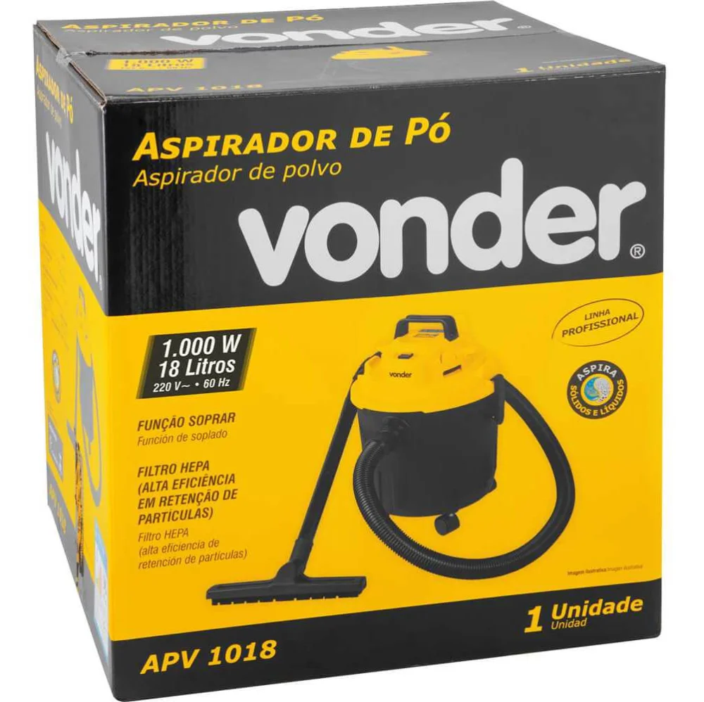 Aspirador de Água e Pó Vonder Apv 1018 - 18L 220V