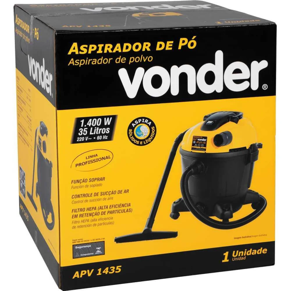 Aspirador de Água e Pó Vonder Apv 1435 35L 220V - Vonder
