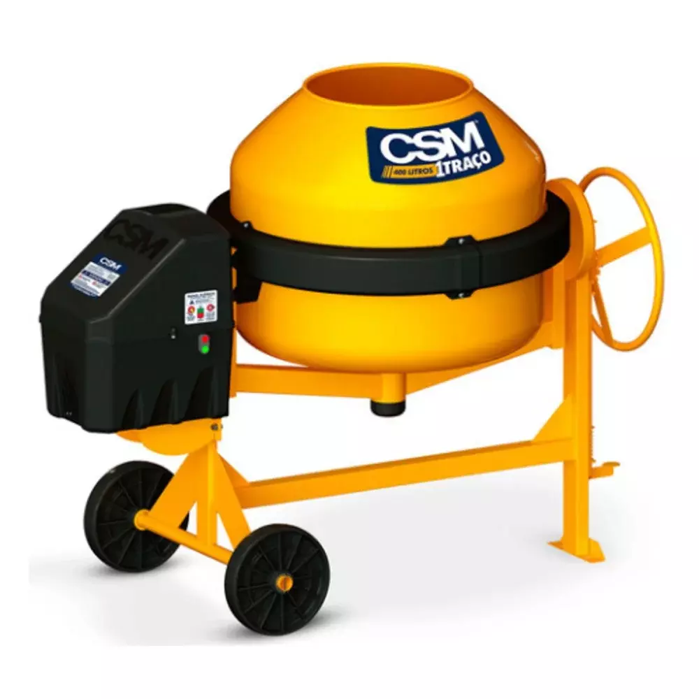 Betoneira 1 Traço 400 Litros com Motor 2Cv Monofásico Csm