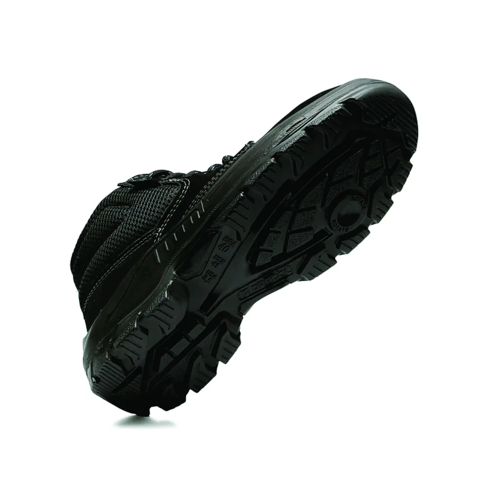 Bota Botina Nobuck Dubai Preta Bico Pvc com Ca - Bracol