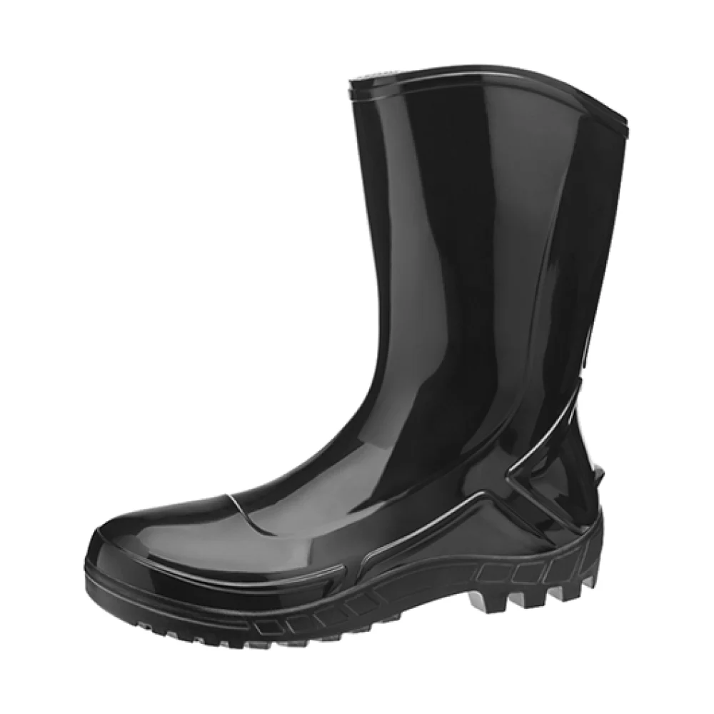 Bota Pvc Preta Cano 27Cm, Tamanho 40 sem Forro 110Flex/Vulcaflex