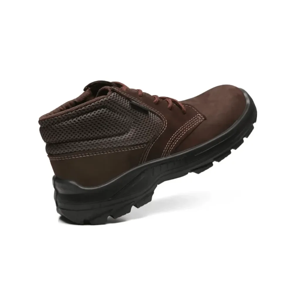 Botina Nobuck Eletricista Dubai Marrom Bracol com Ca - Tamanho 41