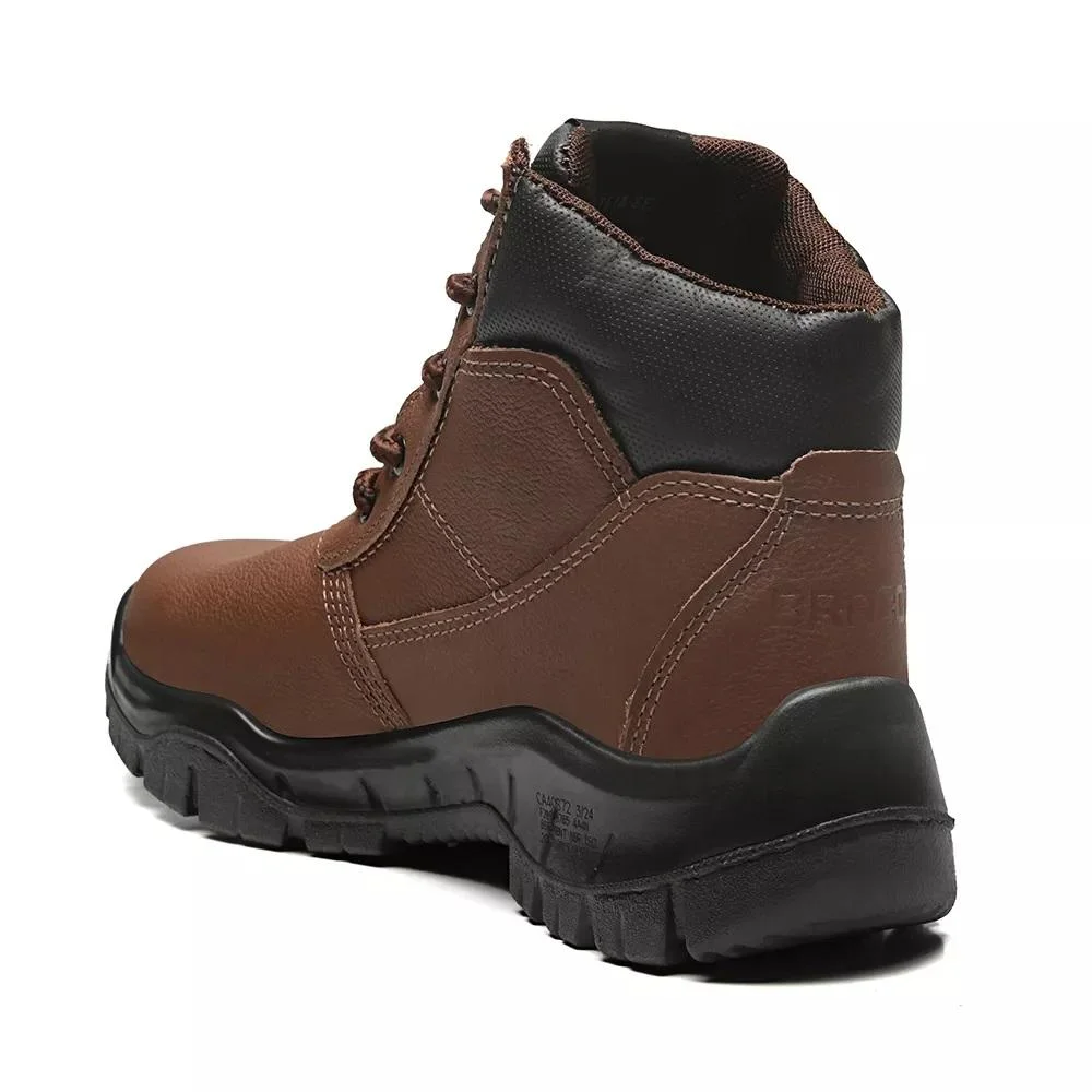 Botina Nobuck Eletricista Dubai Marrom Bracol com Ca-