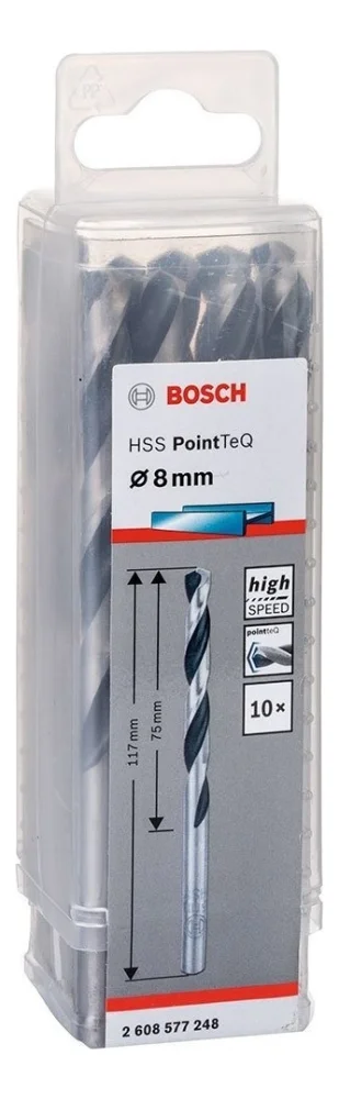 Broca Aço Rápido 8,00Mm Hss Pointteq Bosch