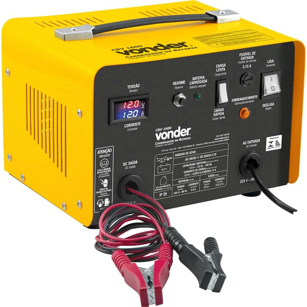 Carregador de Bateria 220 V~ Cbv 1600 Vonder 68.47.160.220