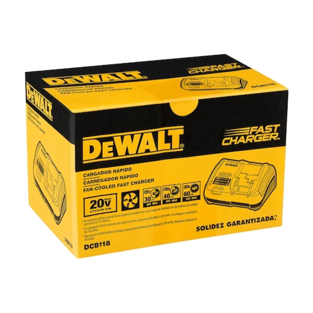 Carregador Rápido 20V/60V Li-Ion - Dewalt-Dcb118