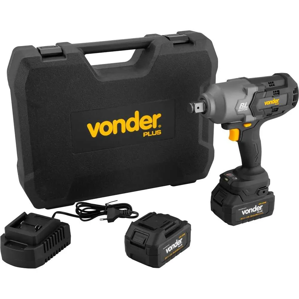 Chave de Impacto 3/4 com 2 Baterias e Carregador - Vonder