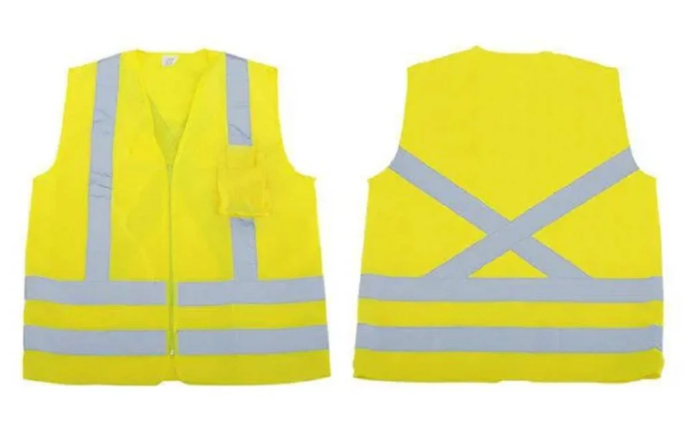 Colete Refletivo Amarelo Liso, Tamanho G com Bolso /Plastcor