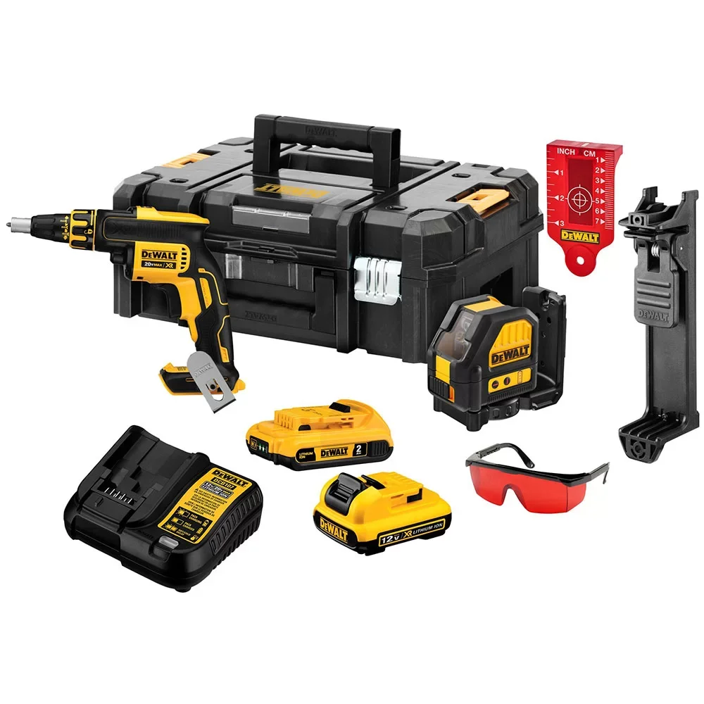 Combo Parafusadeira Dcf620 + Nível Laser Dce088 - Dewalt