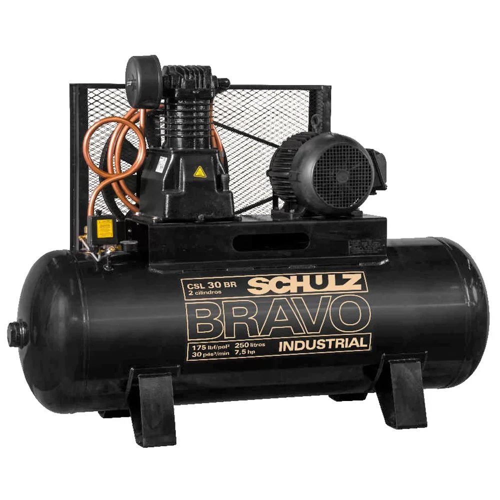 Compressor Bravo Csl 30 Pés 250 Litros 380V Schulz