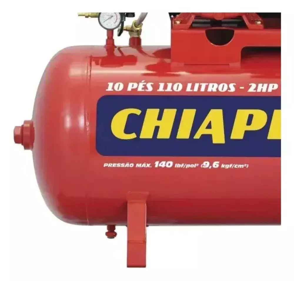 Compressor de Ar 10 Pés 110 Litros Red Monofásico Chiaperini