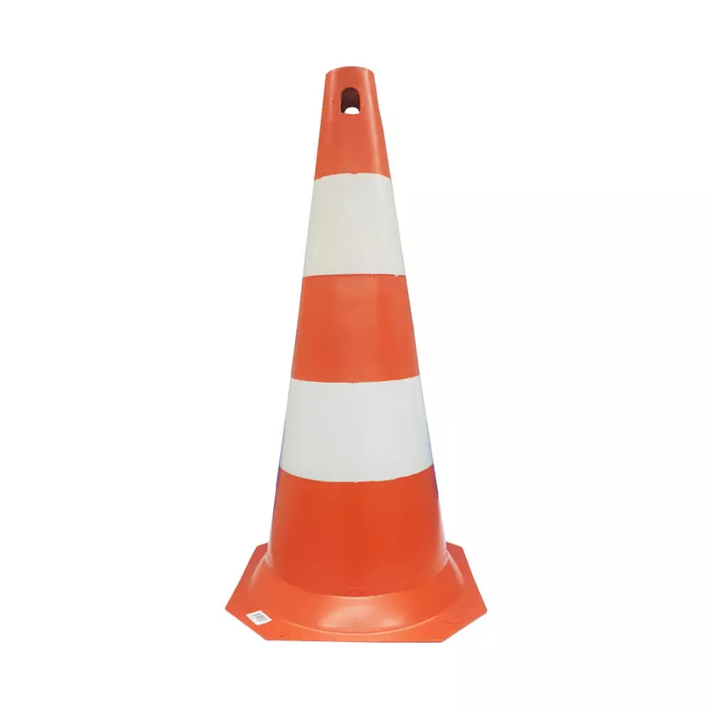Cone 75Cm Laranja-Branco Rígido /Plastcor