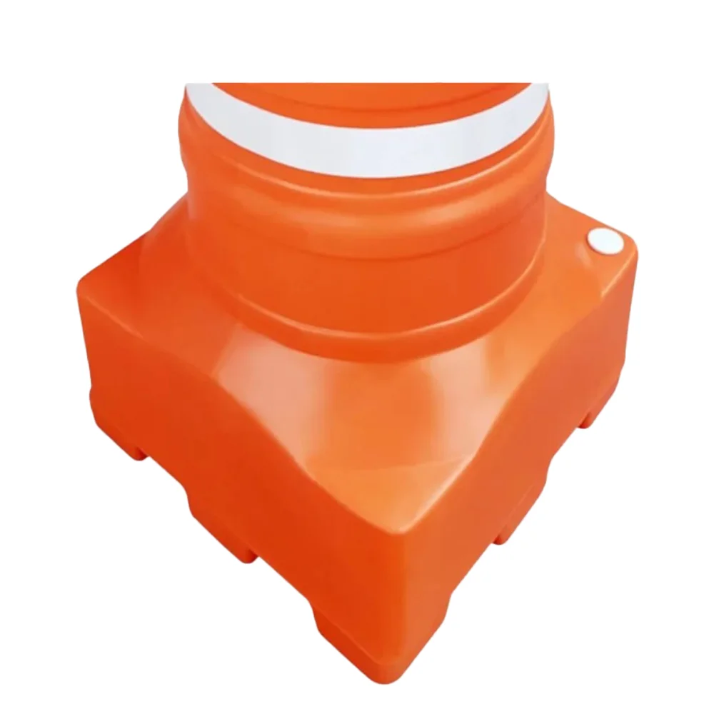 Cone Balizador 110 CM Laranja com Branco Plastcor