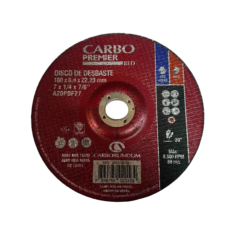 MKP KIT 10 Discos de Corte 7 x 1/4 pol x 7/8 pol Premier - Carborundum