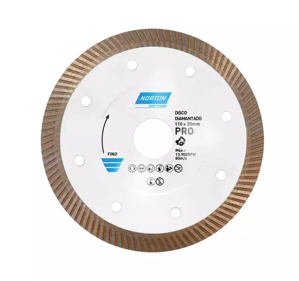 Disco de Corte Norton Porcelanato Pro 110 X 10 X 20 MM – Corte Reto e Preciso