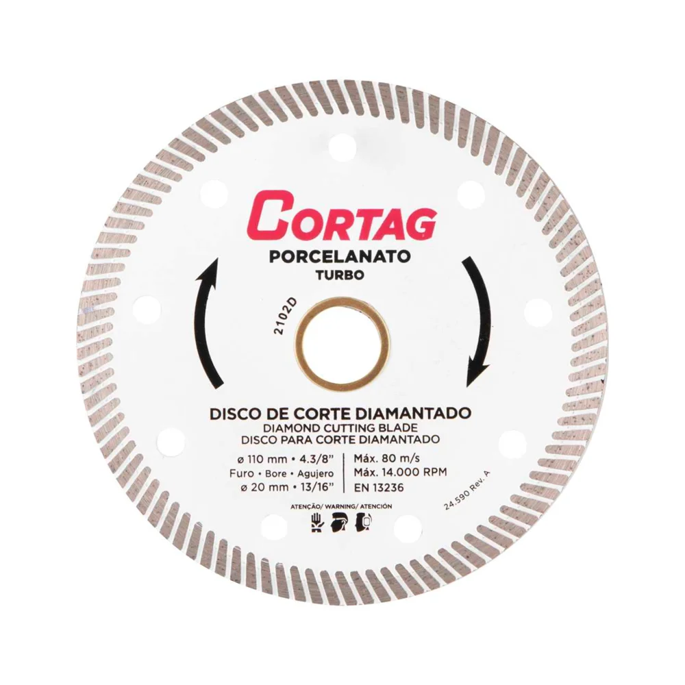 Disco Diam Turbo 110X20Mm P/Porcel. /Cortag