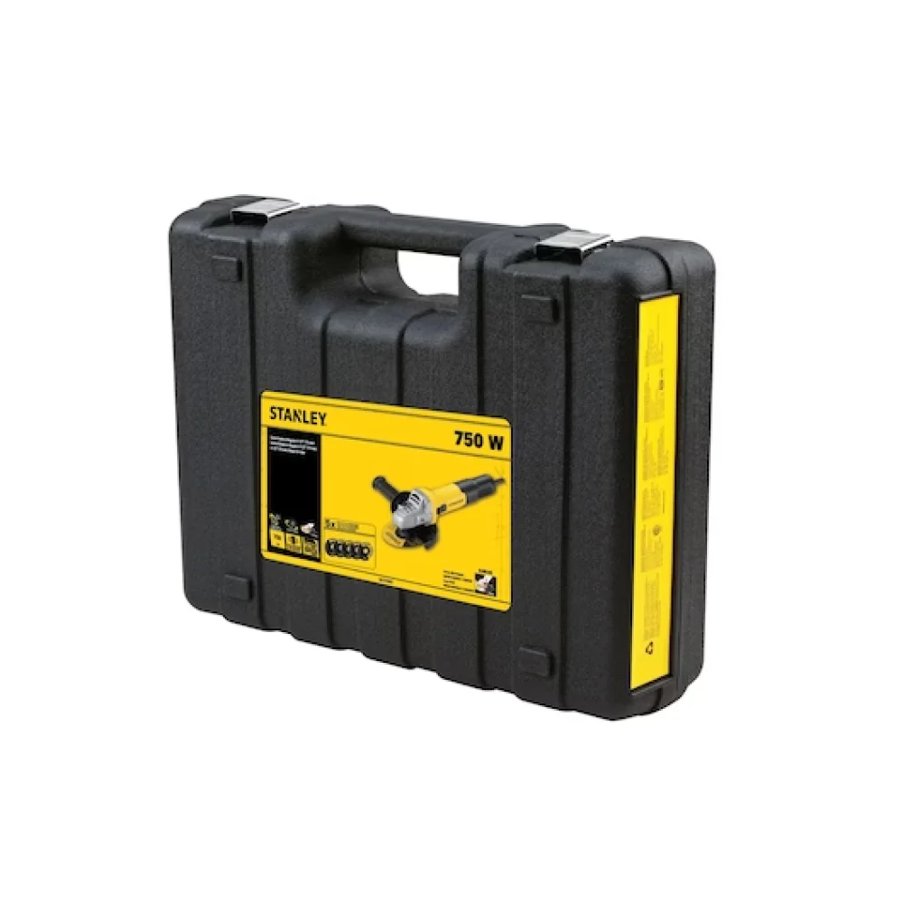 Esmerilhadeira Ângular 4-1/2 Pol. 750W com Maleta e 5 Discos Corte Fino - Stanley-Sg7115Kd