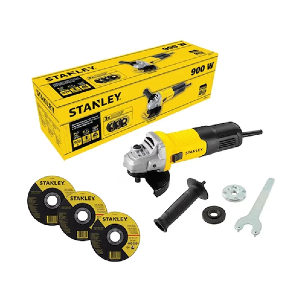 Esmerilhadeira Angular 900W C/ 3 Discos Stgs9115D - Stanley