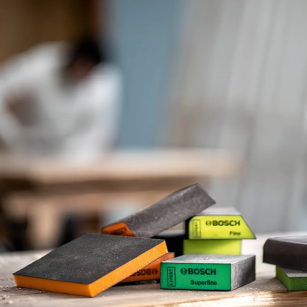 Esponja Abrasiva S471 com 3 Peç com Canto Expert Bosch