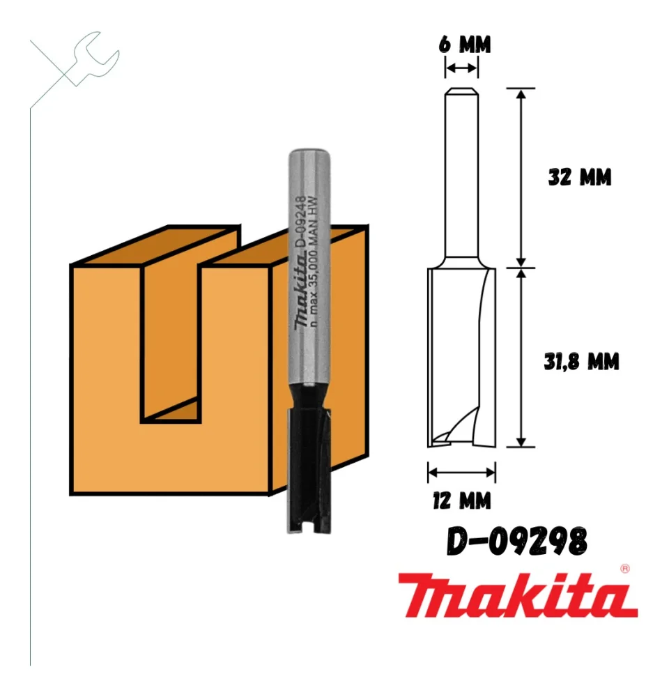 Fresa Paralela Dupla 12 X 32 X 6 MM Makita