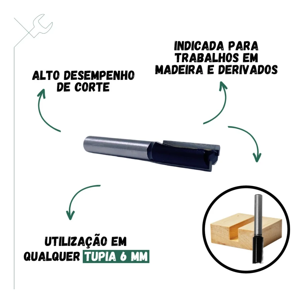 Fresa Paralela Dupla 8 X 20 X 6 MM /Makita