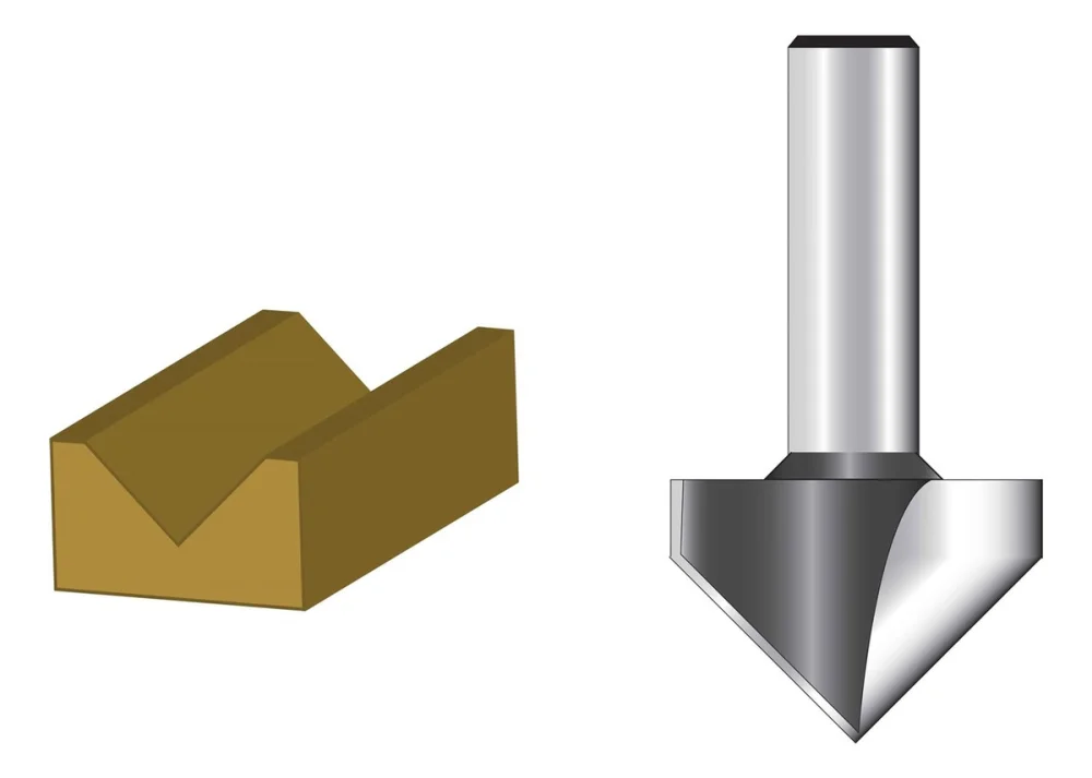 Fresa Ponta V Enc 5/8 X 7/64 X 1/4 /Makita
