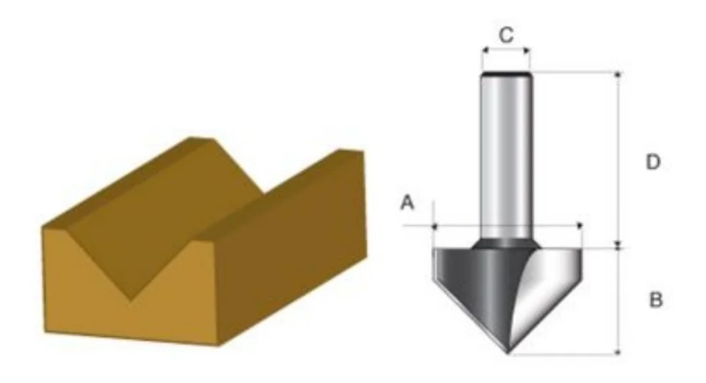 Fresa Ponta V Encaixe 19 X 16 X 6 MM Makita