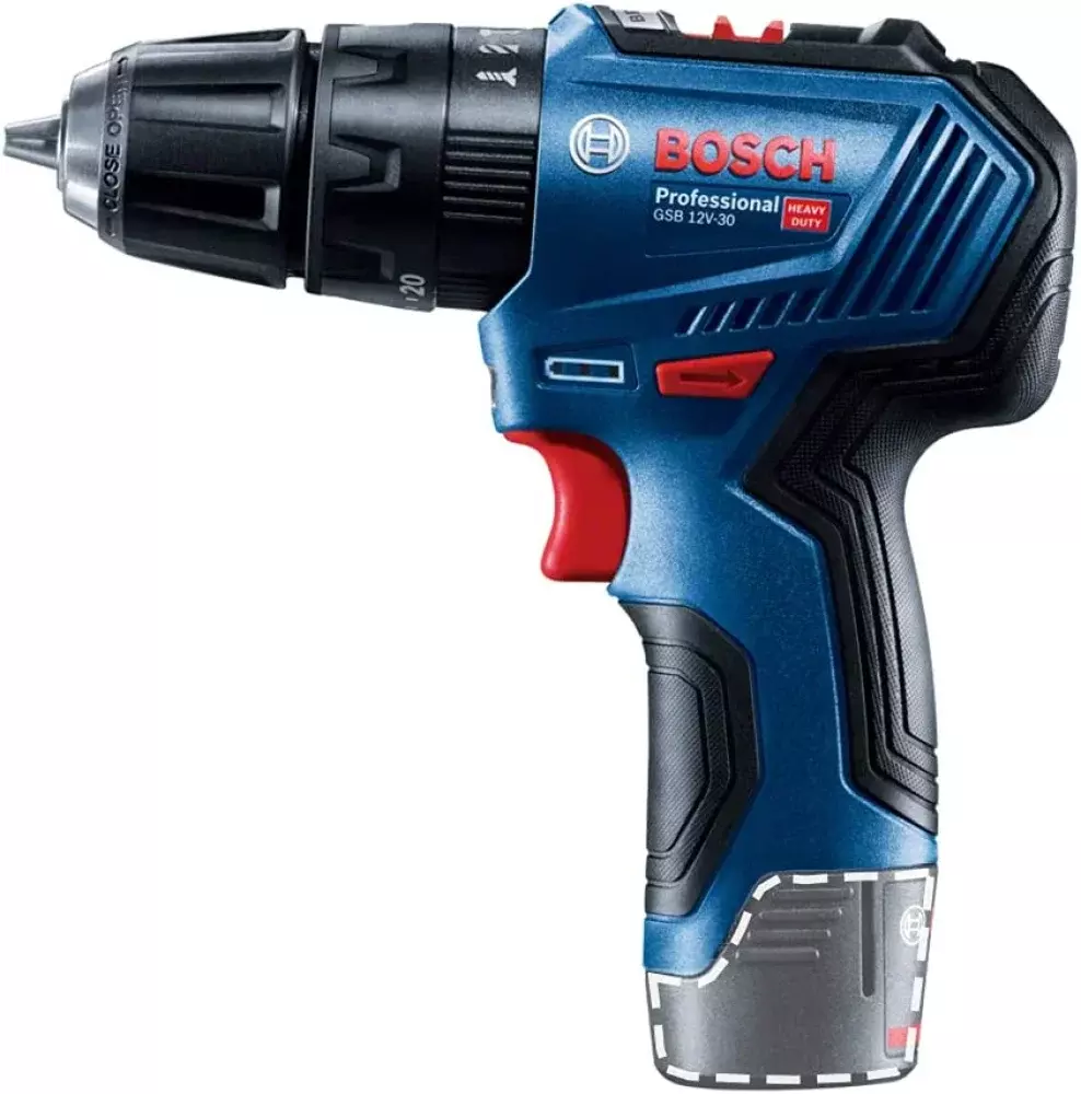 Furadeira de Impacto e Parafusadeira 3/8" a Bateria 12V Gsb 12V-30 2 Baterias + Carregador Bosch
