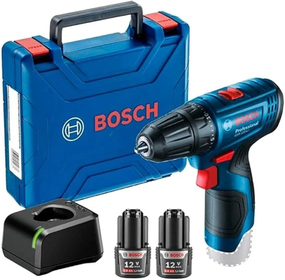 Furadeira/ Parafusadeira 3/8" 12V Bivolt com 2 Baterias e Acessórios Gsr 120-Li Bosch