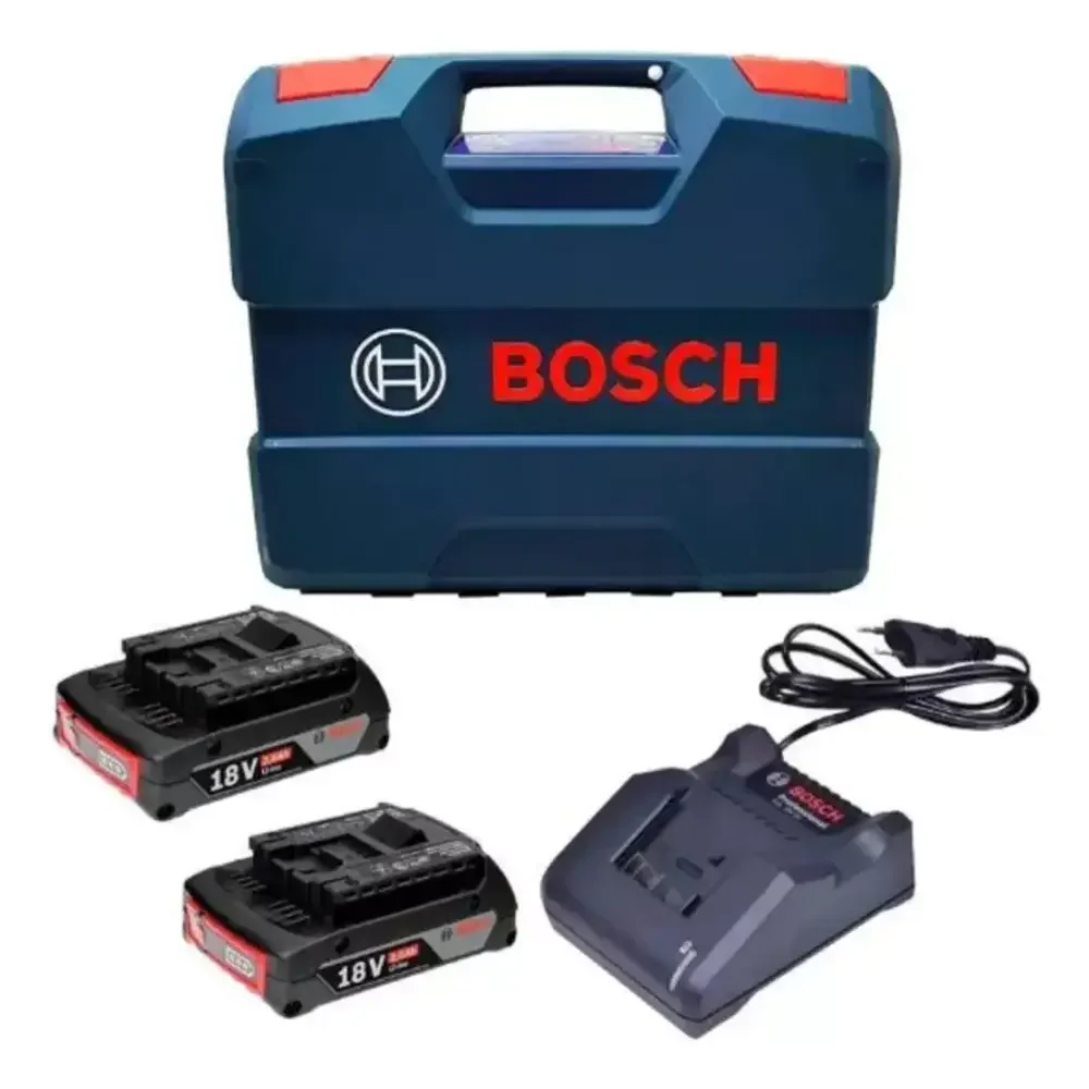 Furadeira Parafusadeira com Impacto Gsb 18V-50 com Carregador e Duas Baterias - Bosch