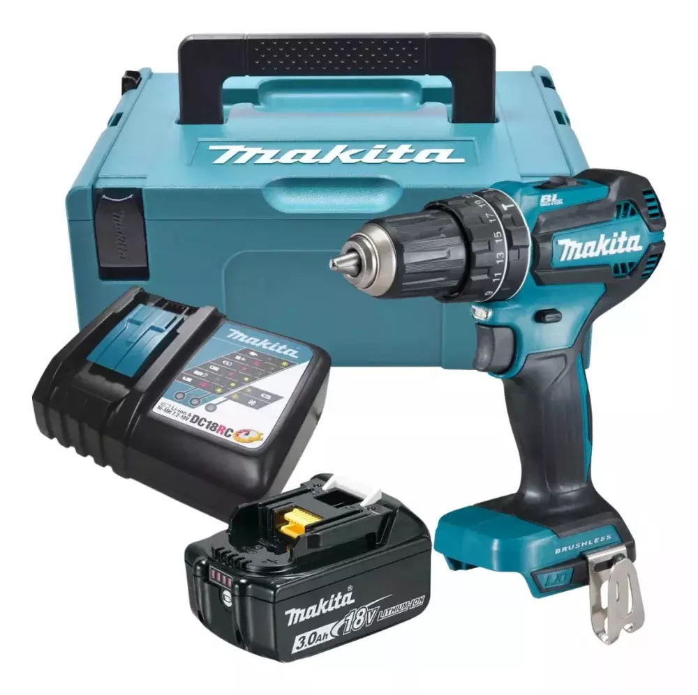 Furadeira Parafusadeira de Impacto 1/2" a Bateria 18V Dhp485Rf1J com Bateria e Carregador Makita
