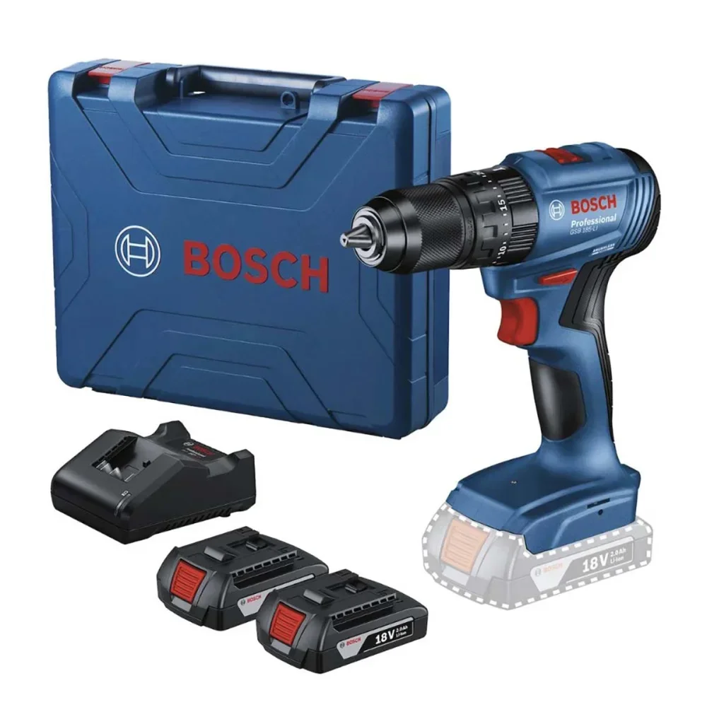 Furadeira Parafusadeira de Impacto 1/2'' Gsb185-Li 18V com Duas Baterias - Bosch