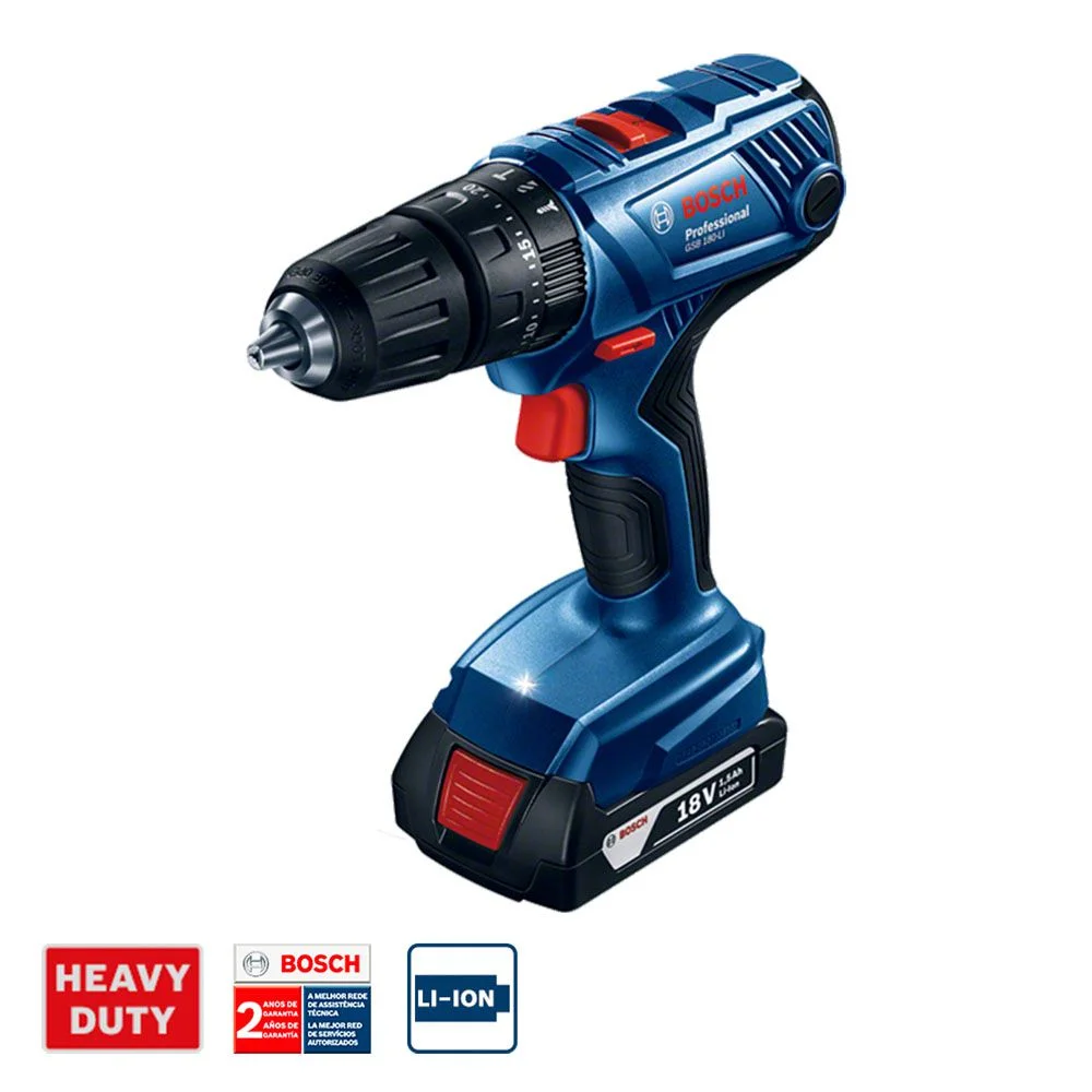 Furadeira Parafusadeira de Impacto 1/2'' Gsb185-Li 18V com Duas Baterias - Bosch