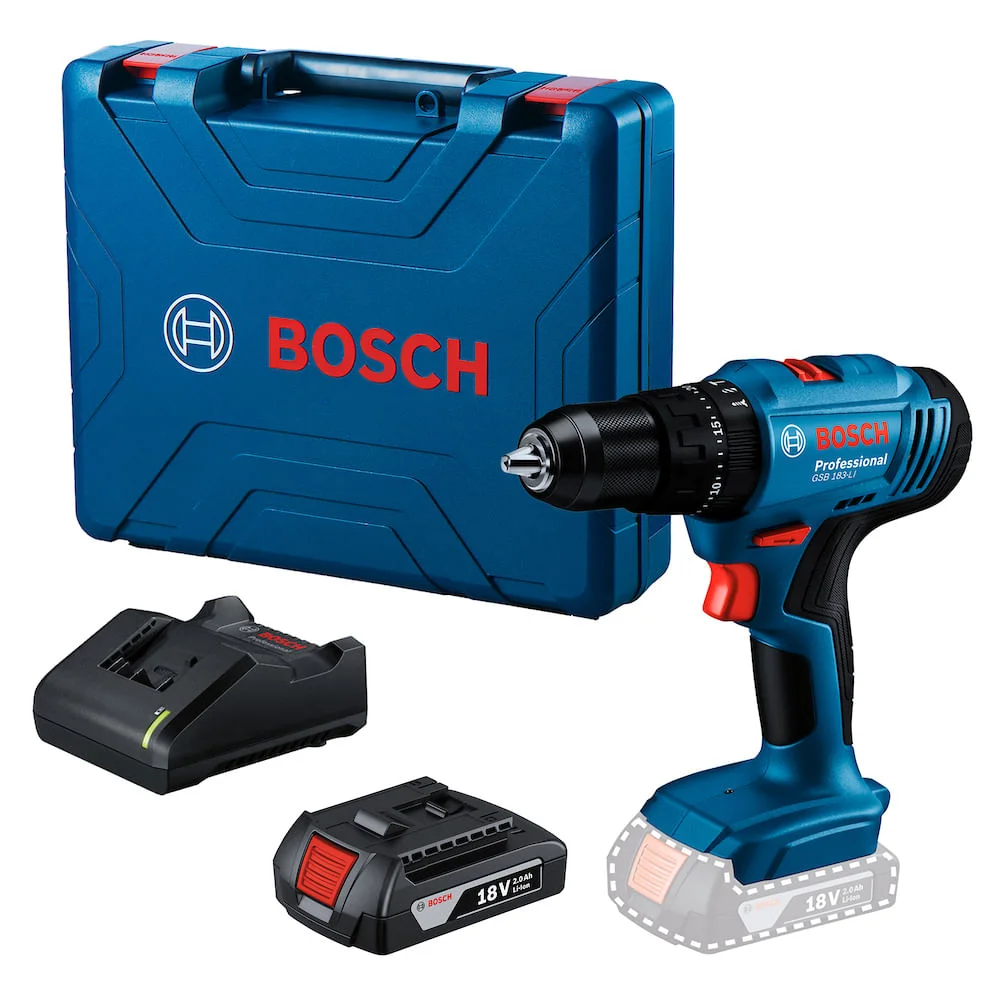 Furadeira Parafusadeira de Impacto 18V Gsb 183-Li com 1 Bateria e Carregador - Bosch