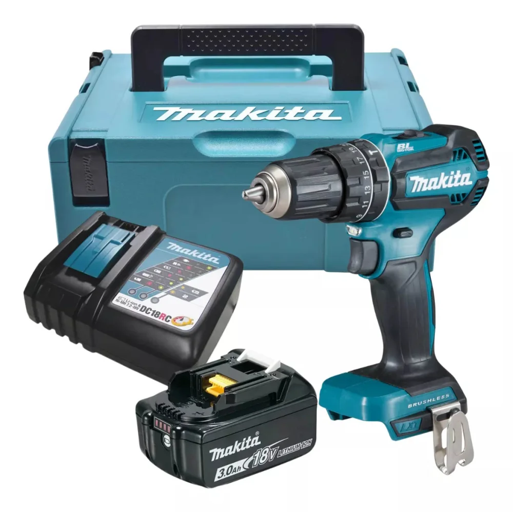 Furadeira Parafusadeira de Impacto com Maleta Carregador e Bateria 18V Dhp485Rf1J - Makita