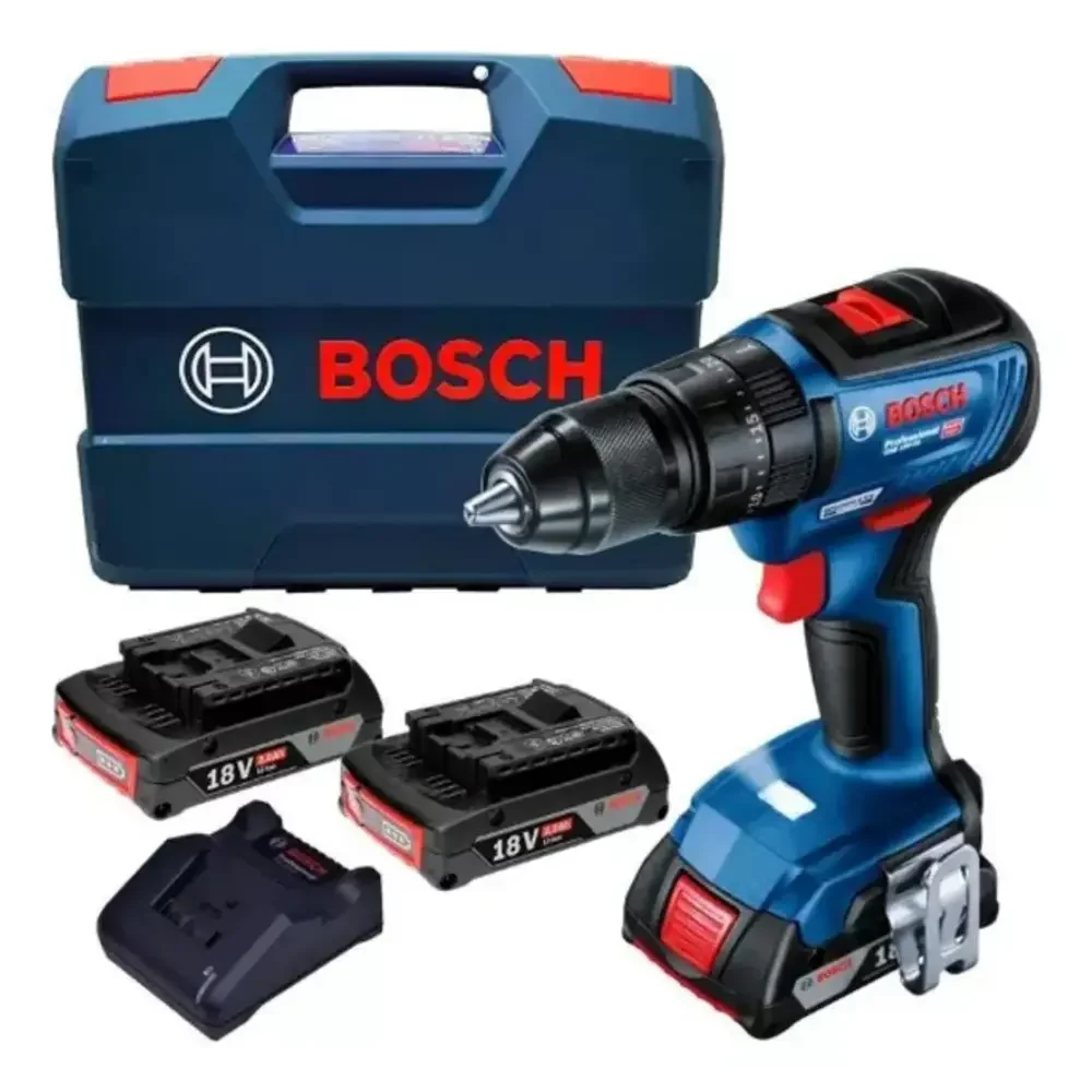 Furadeira Parafusadeira de Impacto Gsb 18V-50 com Carregador e Duas Bateria - Bosch