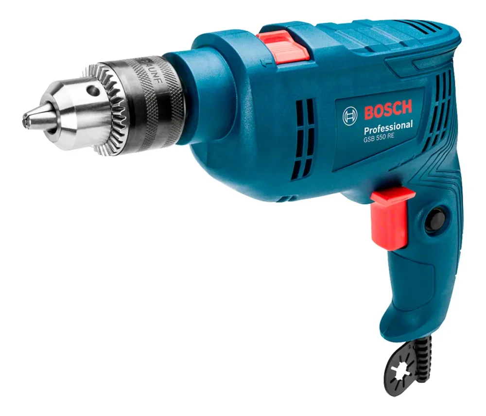 Furadeira Parafusadeira Elétrica de 13Mm Bosch Gsb 550 Re 550W Azul
