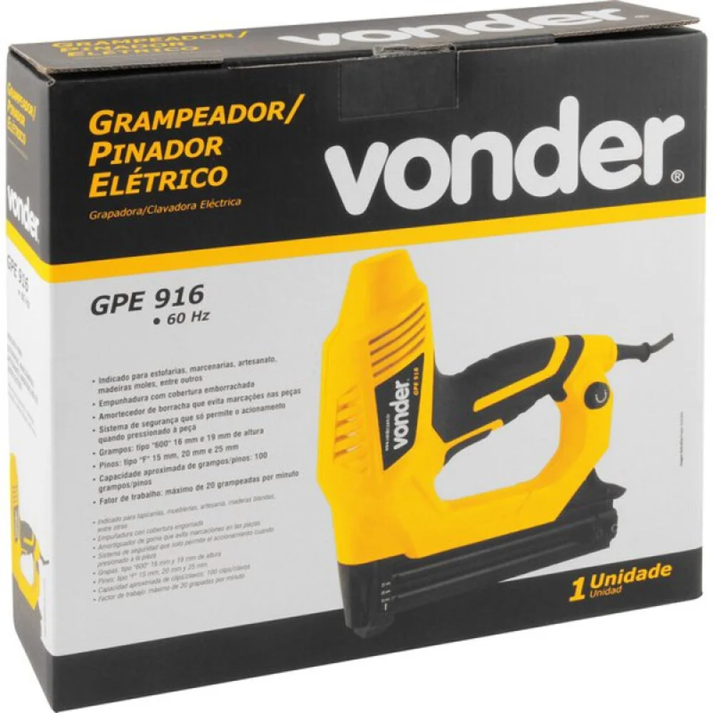 Grampeador Pinador Elétrico Gpe 916 Vonder 6001916220