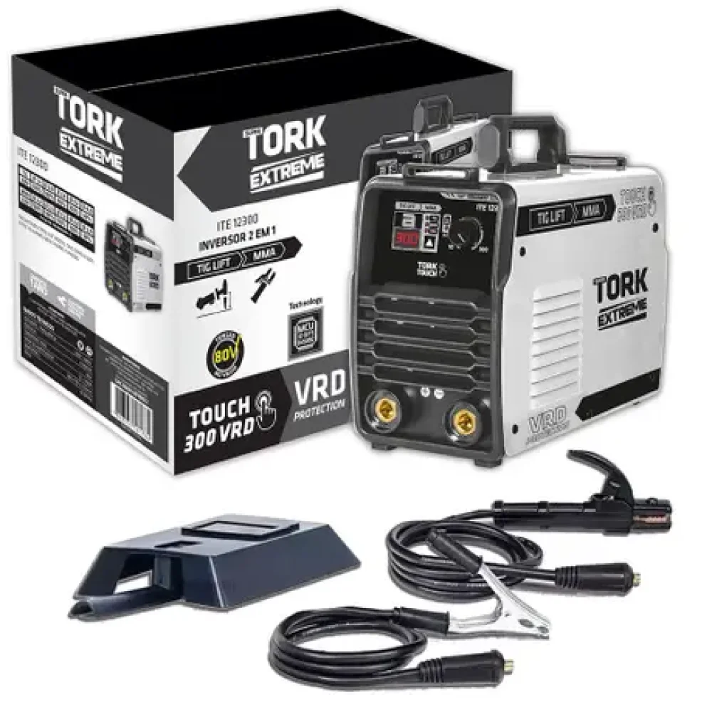 Inversora de Solda 220V Tig Lift e Mma 300 Touch 300 Vrd Ite 12300 Tork